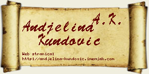 Andjelina Kundović vizit kartica